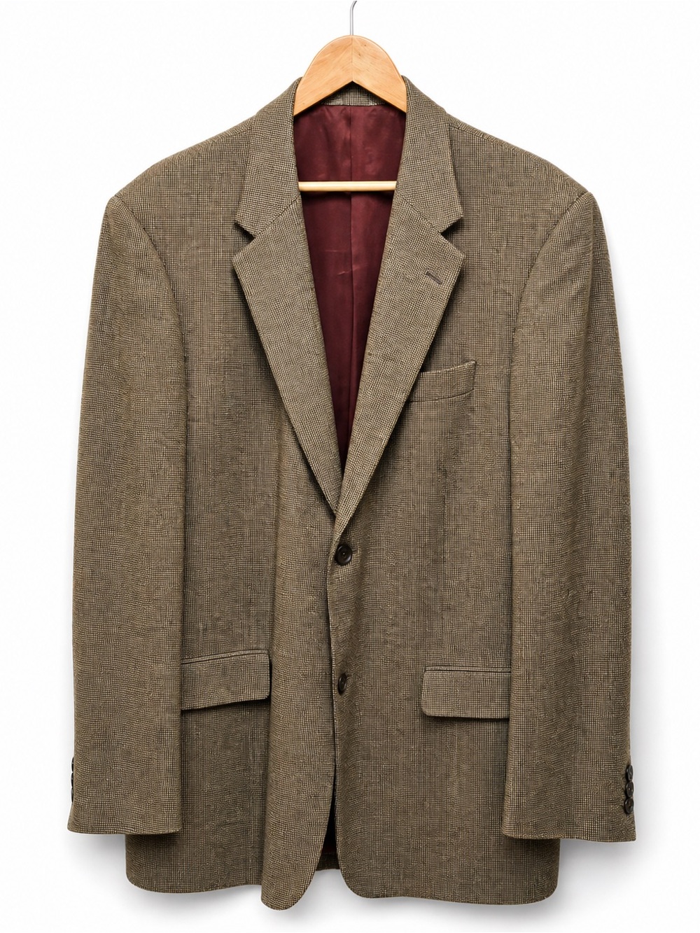 Emanuel Ungaro Brown Wool Tweed Classic Two-Button Sport Coat - Men's 44L